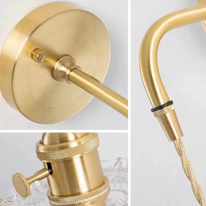 Modern Simple Wall Mounted Lamp Glass Wall Sconce for Living Room