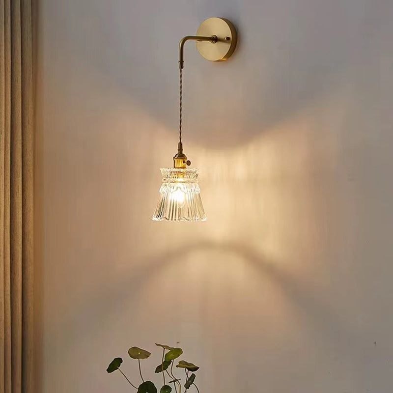 Modern Simple Wall Mounted Lamp Glass Wall Sconce for Living Room