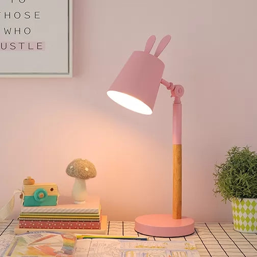 Metal Bunny Desk Light Dormitorio Dormitorio 1 Cabezo Macaron Rotable Estudio Luz