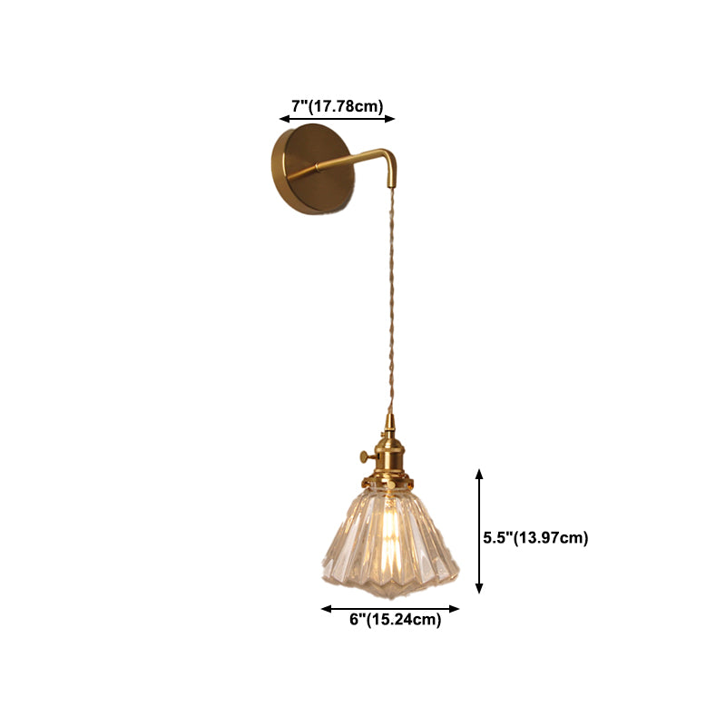 Modern Simple Wall Mounted Lamp Glass Wall Sconce for Living Room