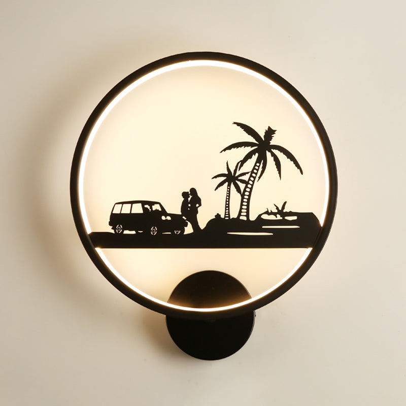 Unique Shape Metal Wall Light Modern Style Single Light Wall Mount Lighting