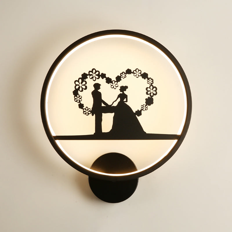 Unique Shape Metal Wall Light Modern Style Single Light Wall Mount Lighting