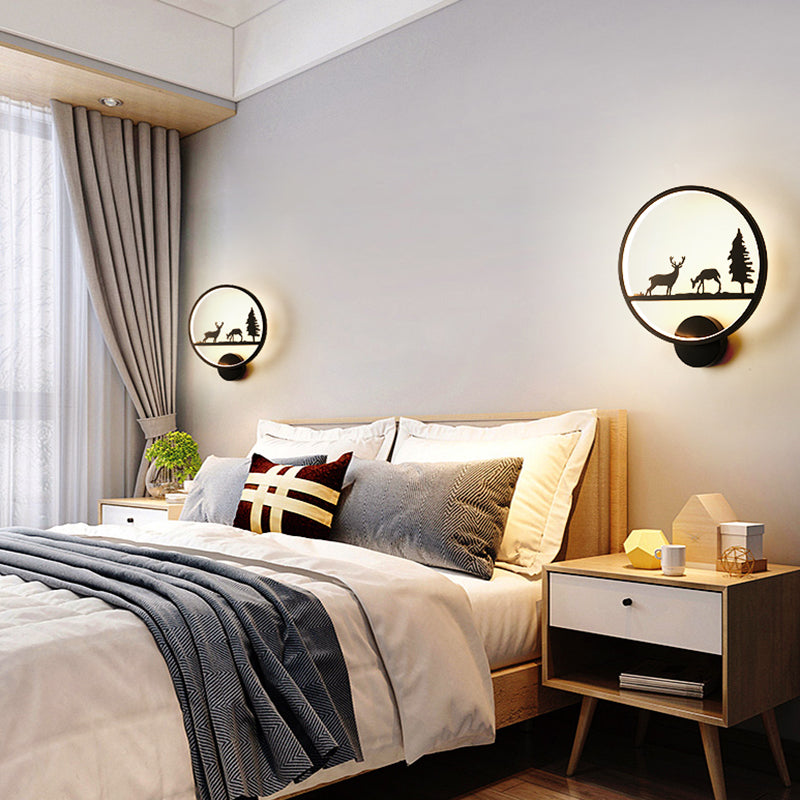 Unique Shape Metal Wall Light Modern Style Single Light Wall Mount Lighting