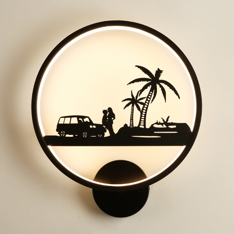Unique Shape Metal Wall Light Modern Style Single Light Wall Mount Lighting