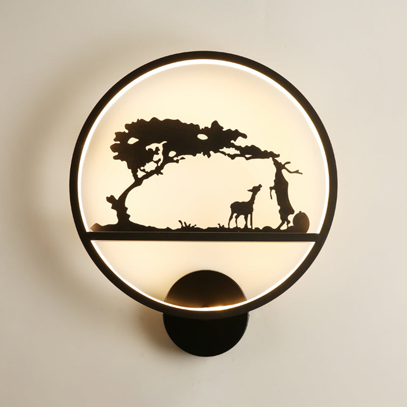 Unique Shape Metal Wall Light Modern Style Single Light Wall Mount Lighting