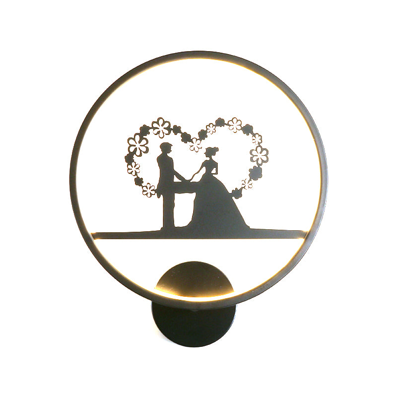 Unique Shape Metal Wall Light Modern Style Single Light Wall Mount Lighting