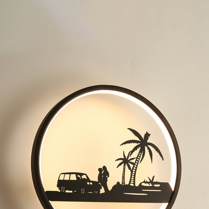 Unique Shape Metal Wall Light Modern Style Single Light Wall Mount Lighting