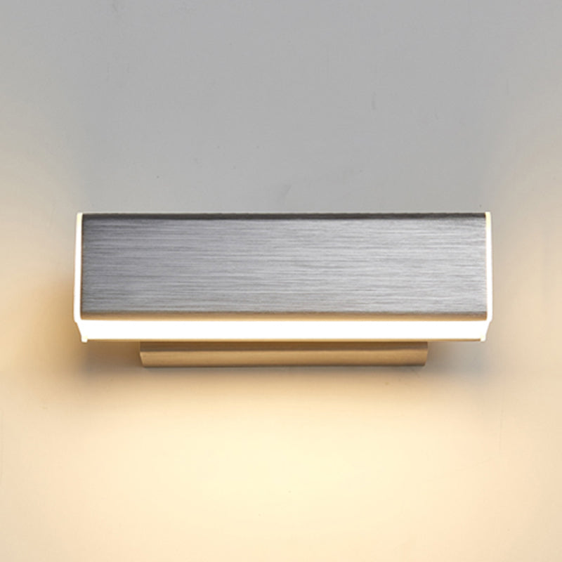Modern Simple Aluminum Wall Light Rectangle Shape Rotatable Wall Lamp for Bedroom