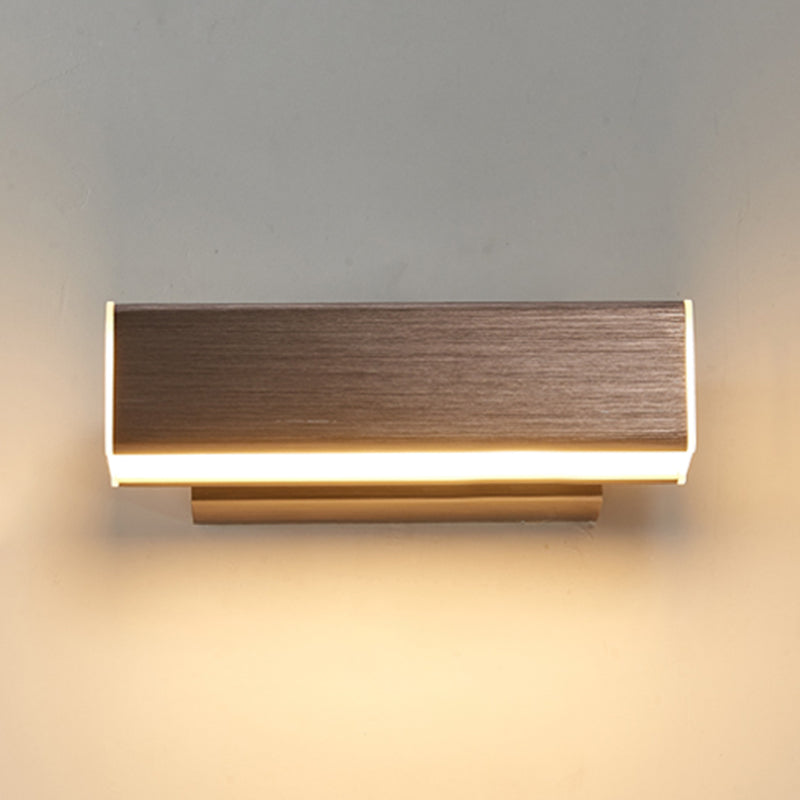 Modern Simple Aluminum Wall Light Rectangle Shape Rotatable Wall Lamp for Bedroom