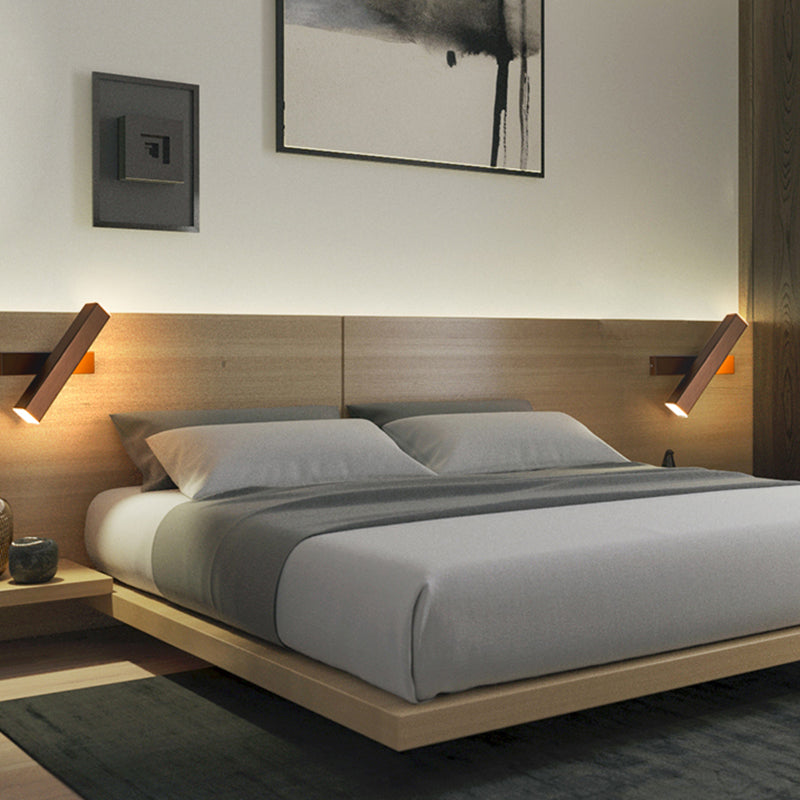 Modern Simple Aluminum Wall Light Rectangle Shape Rotatable Wall Lamp for Bedroom