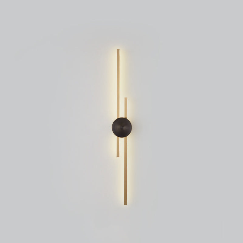 Metal Linear Shape Wall Light Modern Multi Lights Wall Mount Fixtures