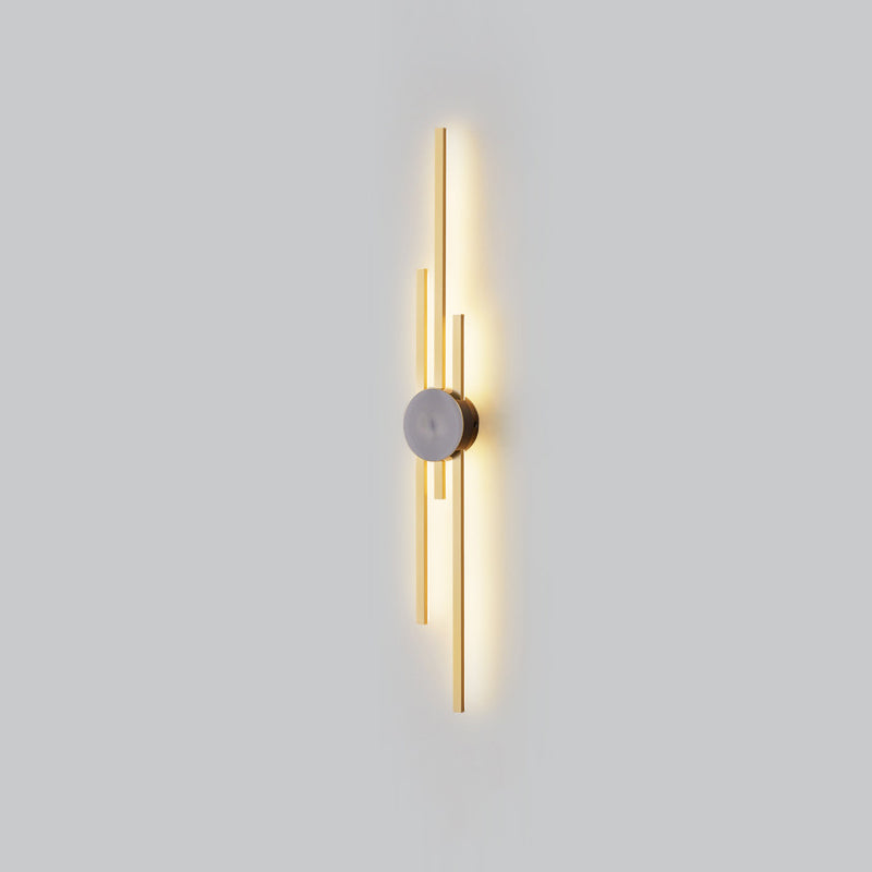 Metal Linear Shape Wall Light Modern Multi Lights Wall Mount Fixtures