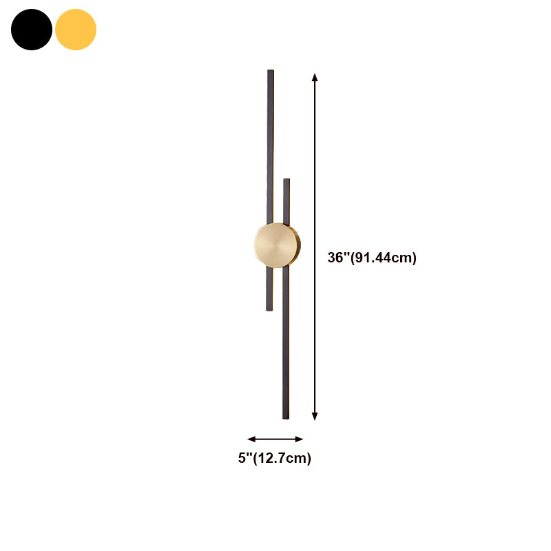 Metal Linear Shape Wall Light Modern Multi Lights Wall Mount Fixtures