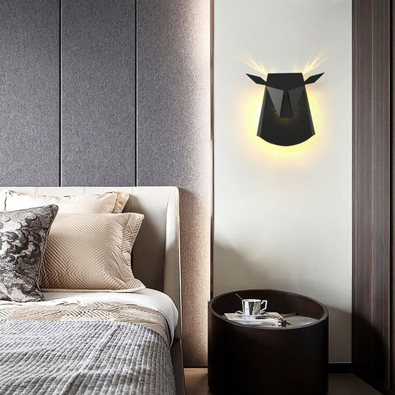 1-Light Geometric Wall Lighting Ideas Modern Style Metal Wall Mounted Light