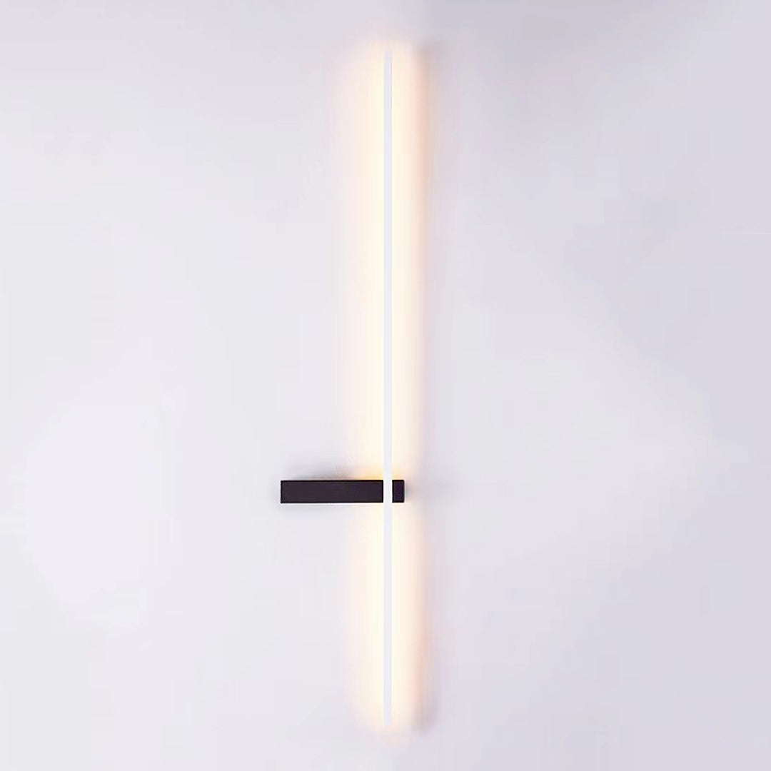 Metal Linear Shape Wall Light Modern Single Light Wall Mount Fixtures