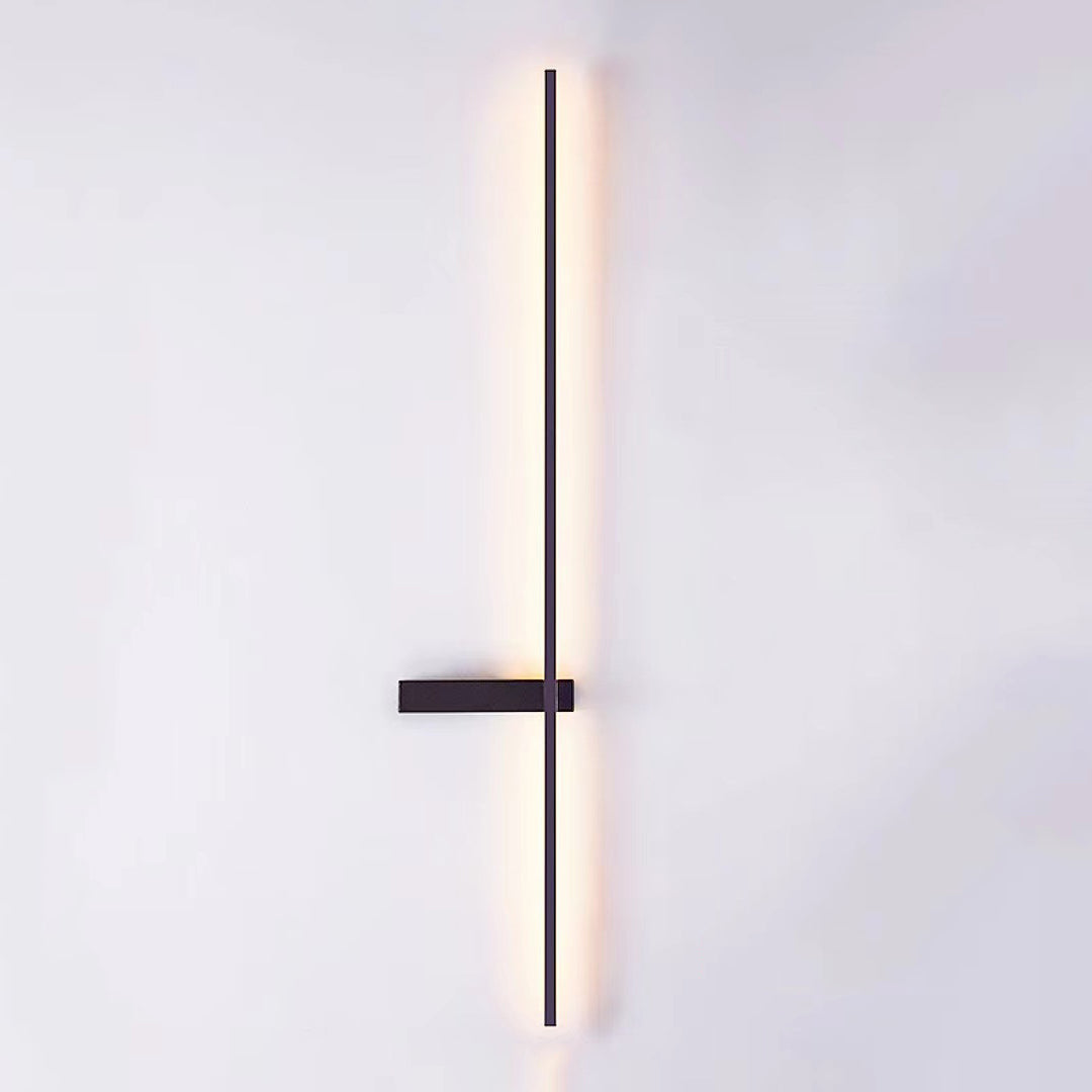 Metal Linear Shape Wall Light Modern Single Light Wall Mount Fixtures