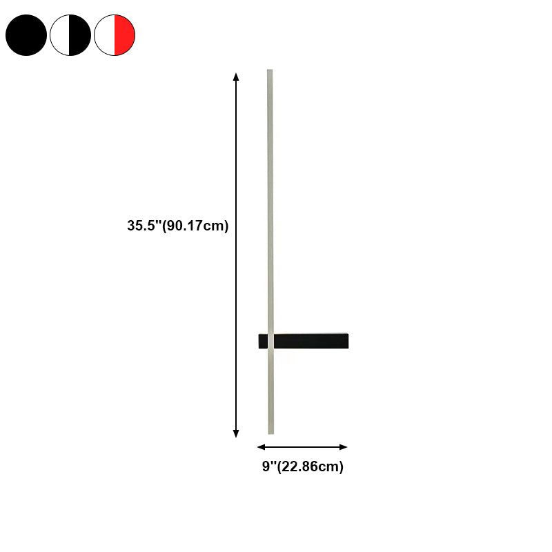 Metal Linear Shape Wall Light Modern Single Light Wall Mount Fixtures