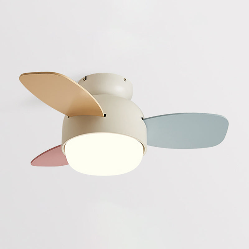 Metal Ceiling Fan Light Modern Style 1 Light Ceiling Fan Lighting for Children's Room