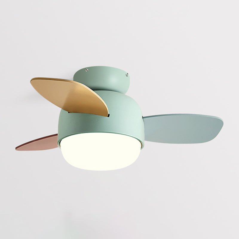 Metal Ceiling Fan Light Modern Style 1 Light Ceiling Fan Lighting for Children's Room