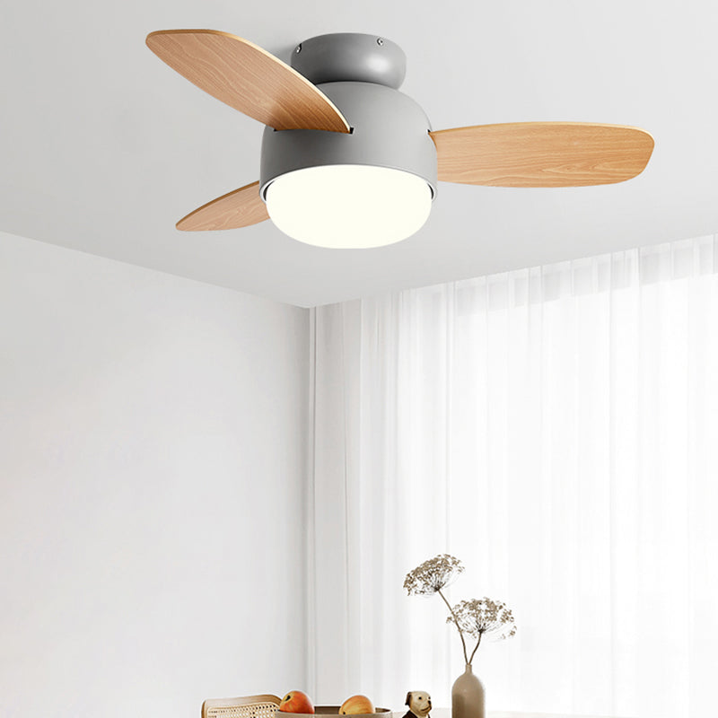 Metal Ceiling Fan Light Modern Style 1 Light Ceiling Fan Lighting for Children's Room