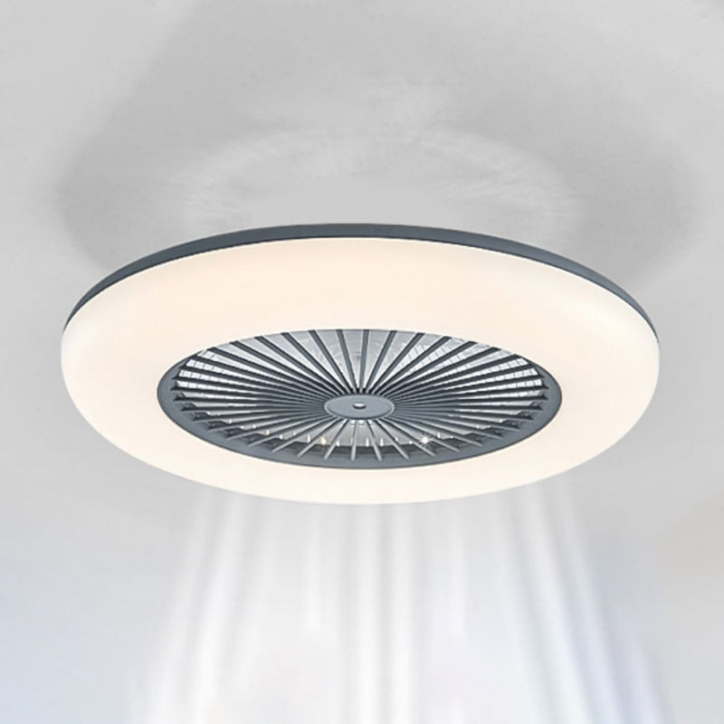 Metal Ceiling Fan Light Modern Style Ceiling Fan Lighting for Bedroom