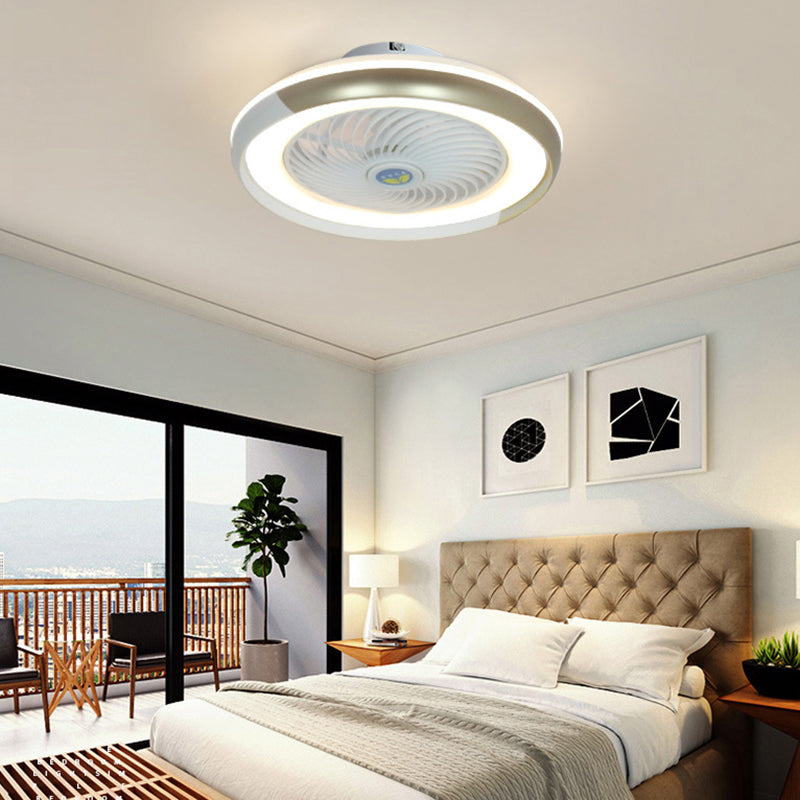 Metal Ceiling Fan Light Modern Style Ceiling Fan Lighting for Bedroom