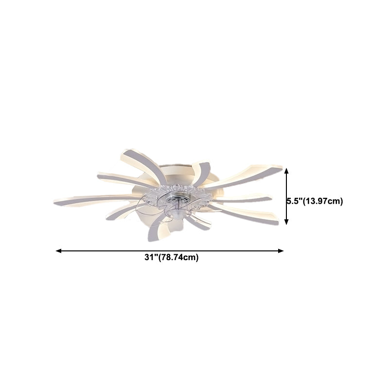 Multi Light Ceiling Fan Lighting Modern Style Metal Ceiling Fan Light for Dining Room