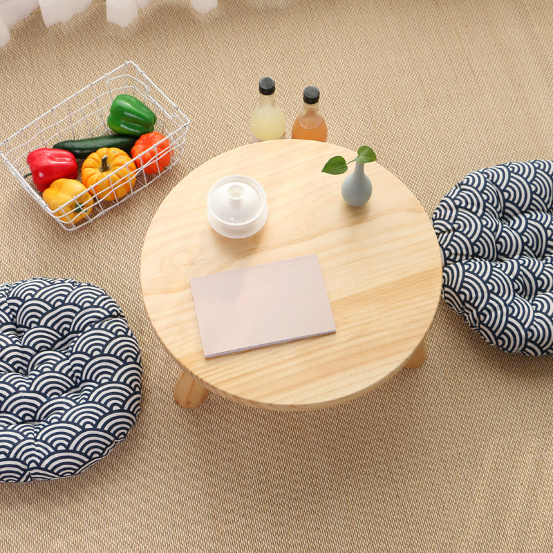 7.8'H Modern 3 Legs Wooden Base Round Coffee Table for Apartment Bedroom