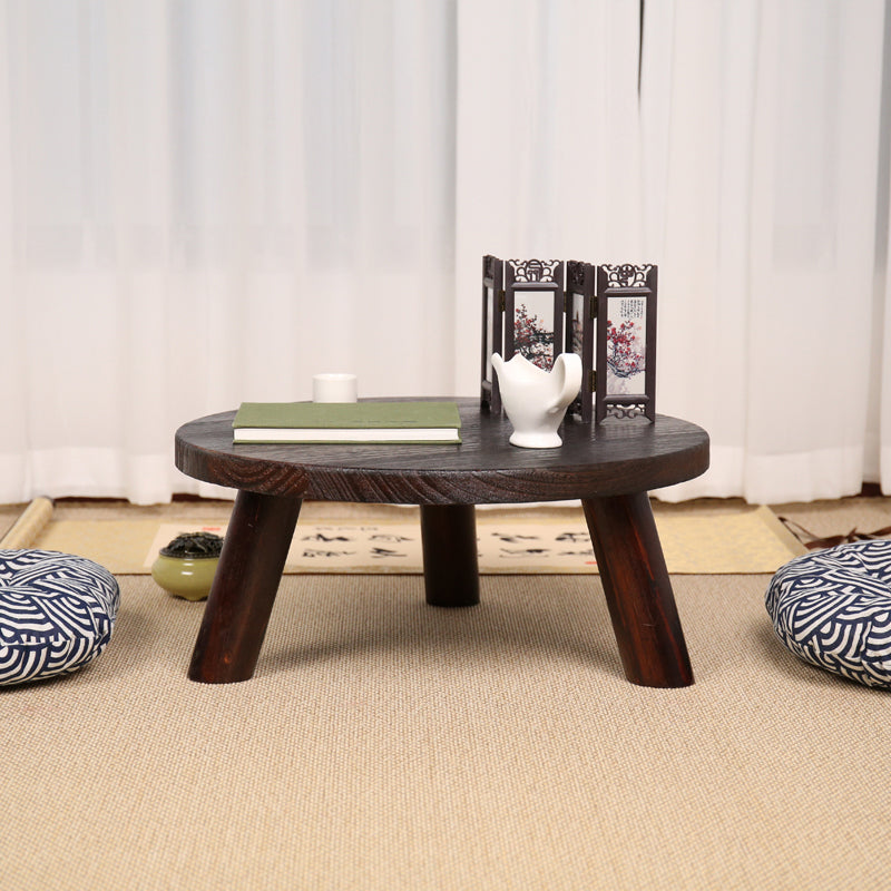 7.8'H Modern 3 Legs Wooden Base Round Coffee Table for Apartment Bedroom