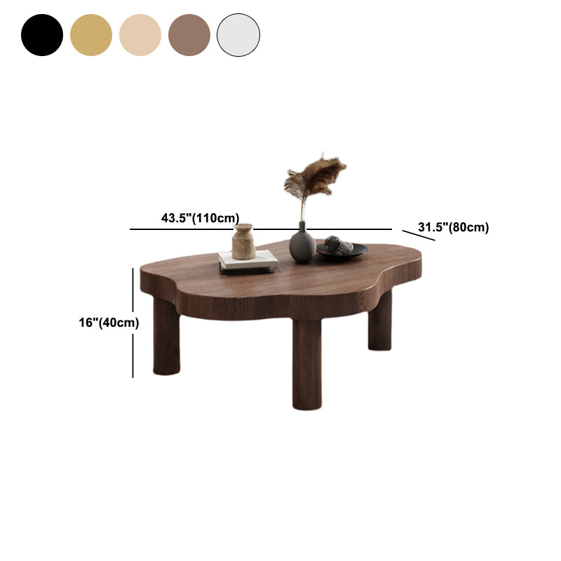 Scandinavian Solid Wood 3 Legs Coffee Cocktail Table - 15.75" H