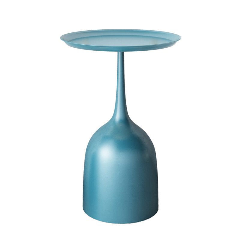 Mid-century Modern Cocktail Table Metal/rock Board Round Coffee Table with Top