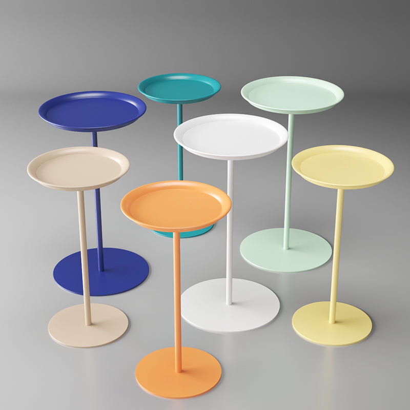 Pedestal Base Design Cocktail Table Multi-color Selection of Iron Circular Coffee Table
