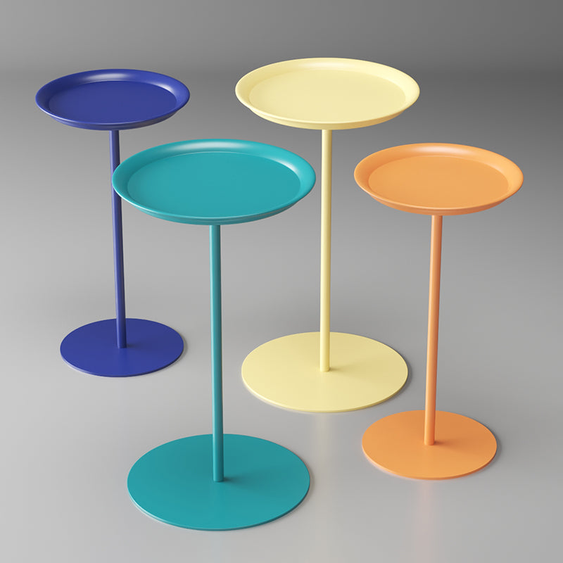 Pedestal Base Design Cocktail Table Multi-color Selection of Iron Circular Coffee Table
