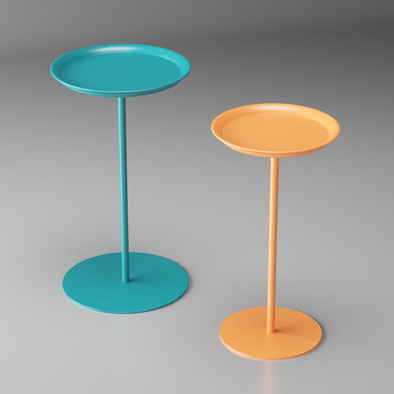 Pedestal Base Design Cocktail Table Multi-color Selection of Iron Circular Coffee Table