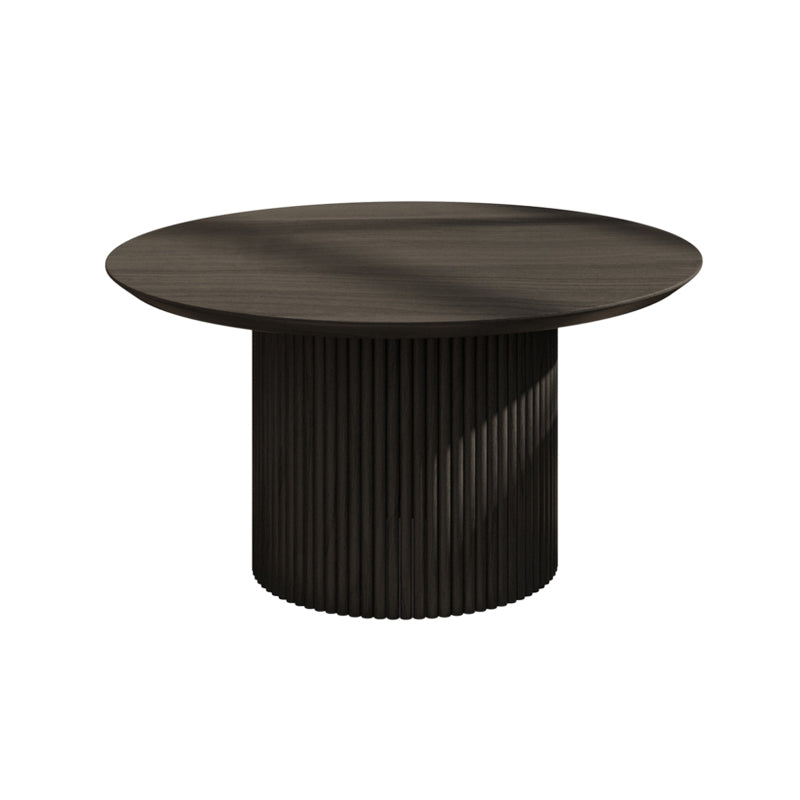 16.5" Tall Pedestal End Table Ashwood/Pine Round Side End Table