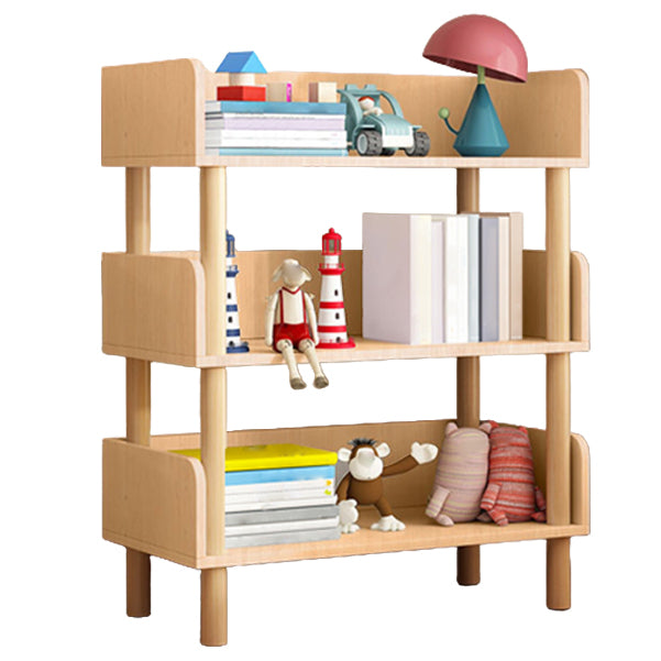 Open Back Modern Style Bookshelf Wood Bookcase for Study Room