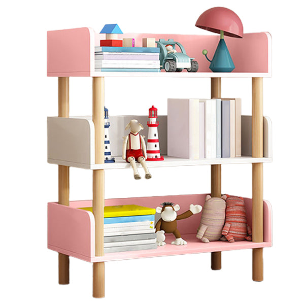 Open Back Modern Style Bookshelf Wood Bookcase for Study Room