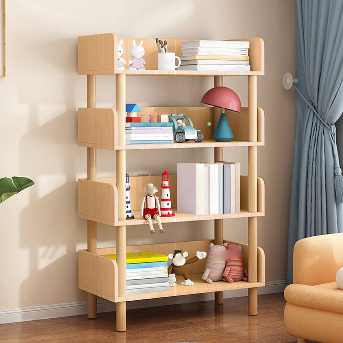 Open Back Modern Style Bookshelf Wood Bookcase for Study Room