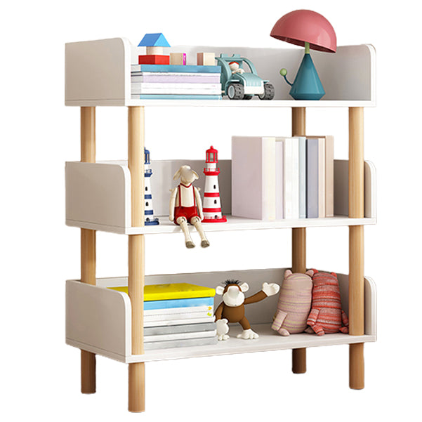 Open Back Modern Style Bookshelf Wood Bookcase for Study Room