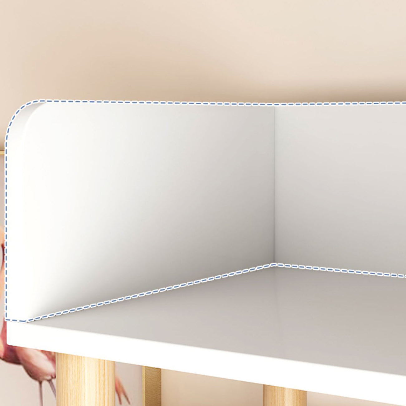 Open Back Modern Style Bookshelf Wood Bookcase for Study Room