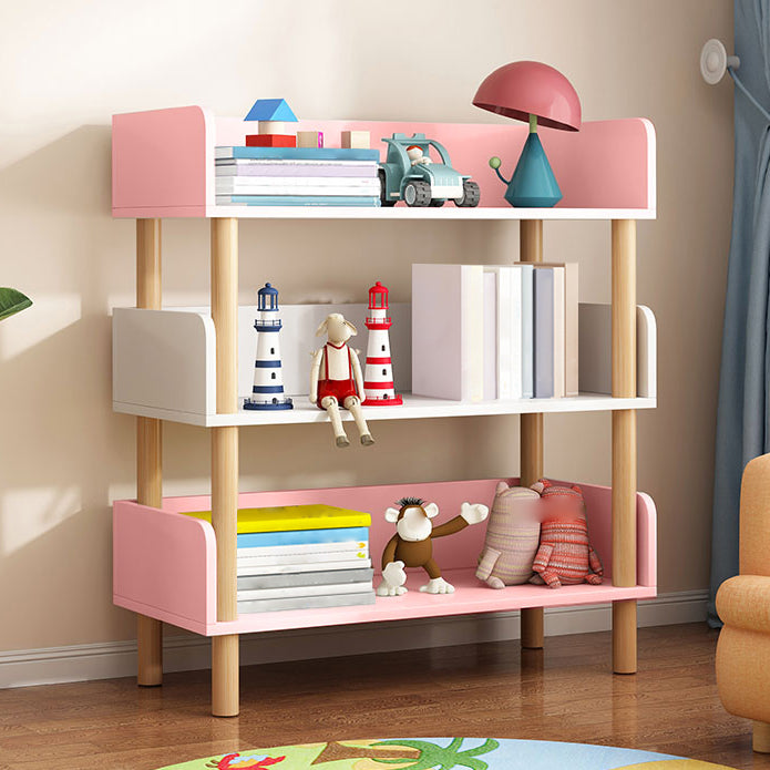 Open Back Modern Style Bookshelf Wood Bookcase for Study Room