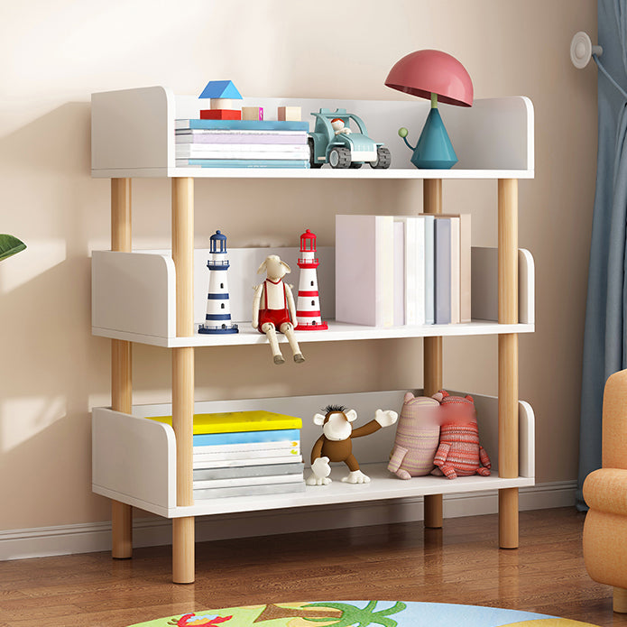 Open Back Modern Style Bookshelf Wood Bookcase for Study Room