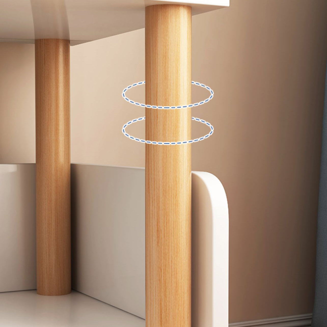 Open Back Modern Style Bookshelf Wood Bookcase for Study Room