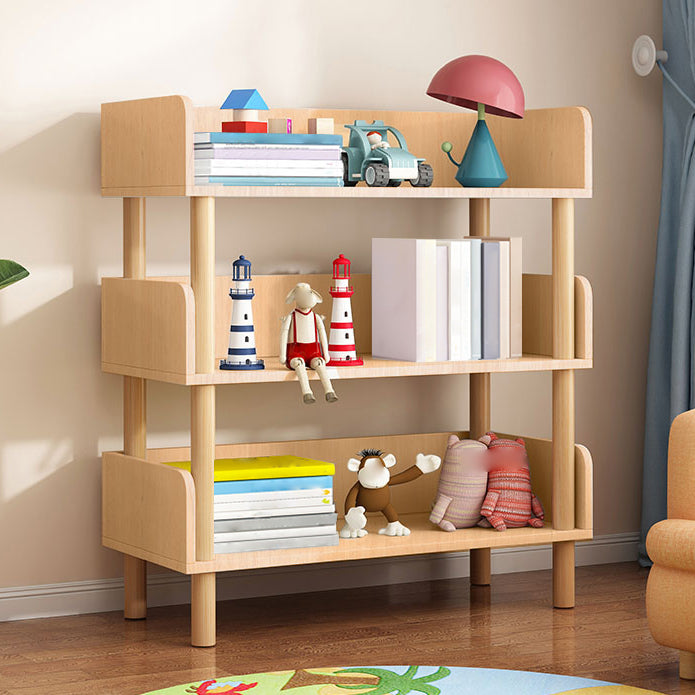 Open Back Modern Style Bookshelf Wood Bookcase for Study Room