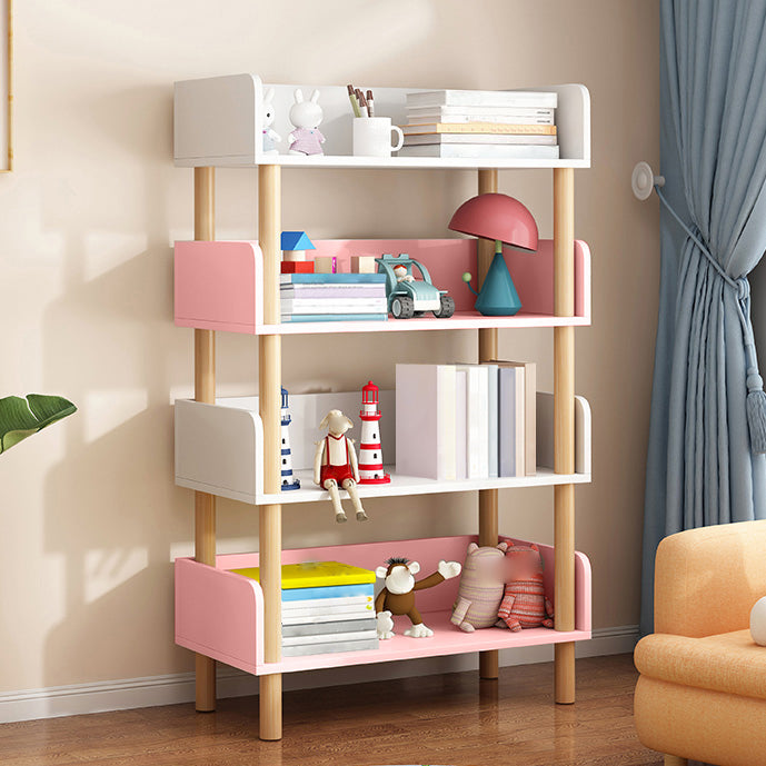 Open Back Modern Style Bookshelf Wood Bookcase for Study Room