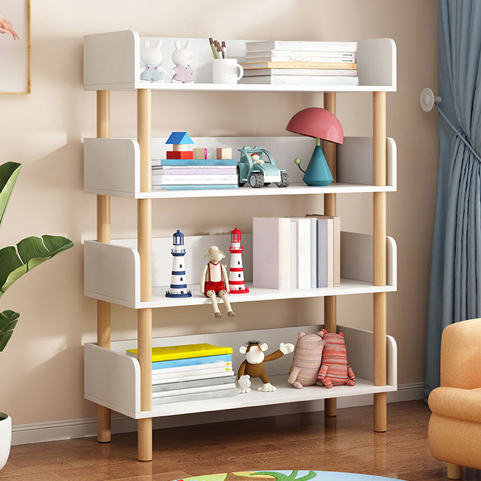 Open Back Modern Style Bookshelf Wood Bookcase for Study Room