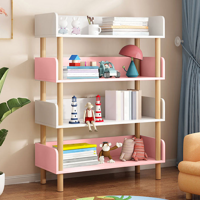 Open Back Modern Style Bookshelf Wood Bookcase for Study Room