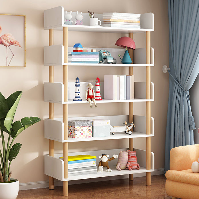 Open Back Modern Style Bookshelf Wood Bookcase for Study Room