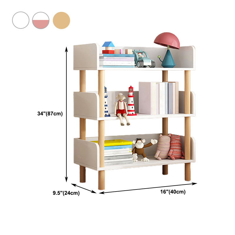Open Back Modern Style Bookshelf Wood Bookcase for Study Room