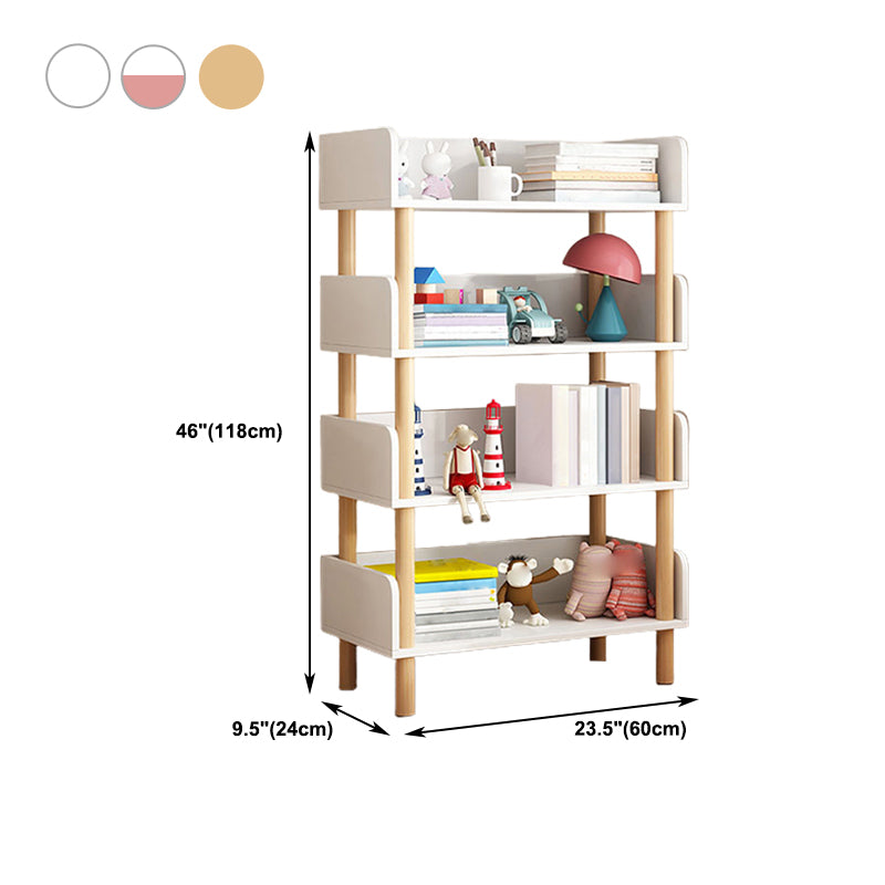 Open Back Modern Style Bookshelf Wood Bookcase for Study Room